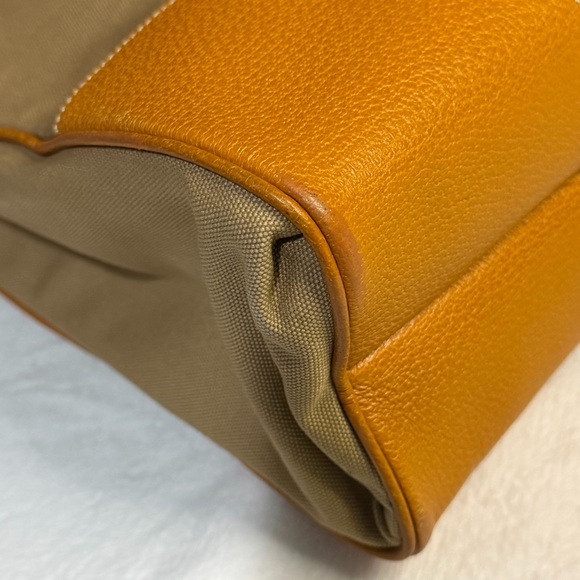 Authentic pre loved Prada Beige and Orange Canvas Tote - Picture 10 of 14
